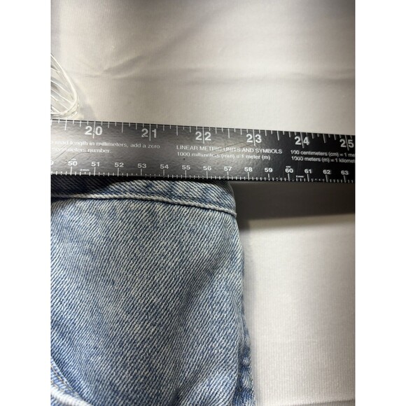 Wrangler Relaxed Fit Blue Light Wash Denim Shorts Jorts 8in Inseam Men’s 48 - Picture 6 of 7